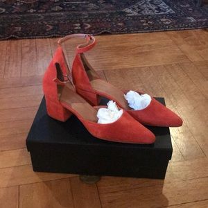 Rachel Comey Tetra in Vermillion Suede—NIB